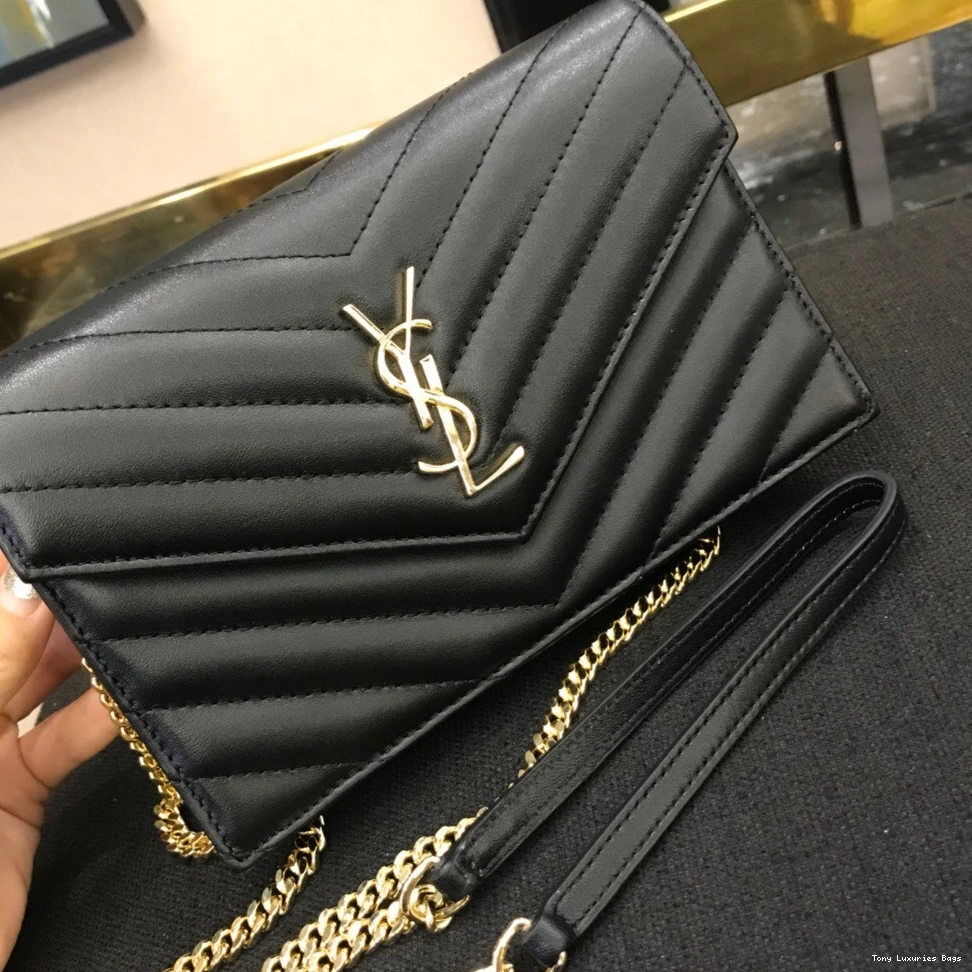 Tony Luxuries CASSANDRE CHAIN WALLET MATELASSÉ YSL 0802